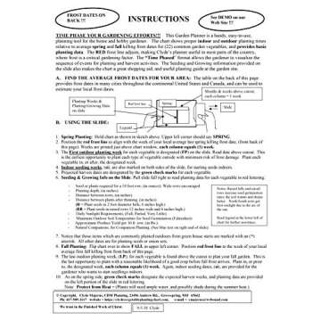 Clyde's Garden Planner - Clyde's Vegetable Planting Slide Chart