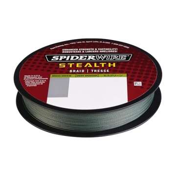 SpiderWire Stealth® Superline, Moss Green, 50lb | 22.6kg, 125yd | 114m Braided Fishing Line, Suitab...