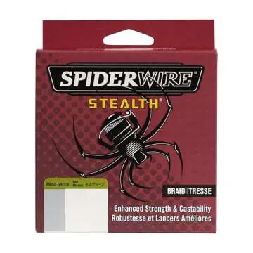 SpiderWire Stealth® Superline, Moss Green, 50lb | 22.6kg, 125yd | 114m Braided Fishing Line, Suitable for Freshwater and Saltwater Environments