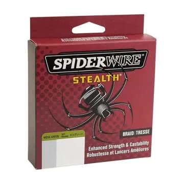SpiderWire Stealth® Superline, Moss Green, 50lb | 22.6kg, 125yd | 114m Braided Fishing Line, Suitable for Freshwater and Saltwater Environments