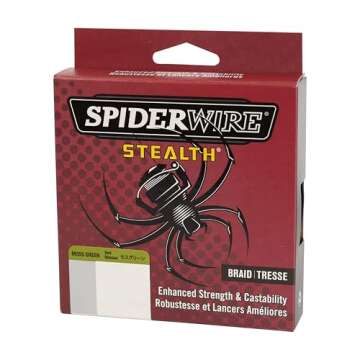 SpiderWire Stealth® Superline, Moss Green, 50lb | 22.6kg, 125yd | 114m Braided Fishing Line, Suitable for Freshwater and Saltwater Environments