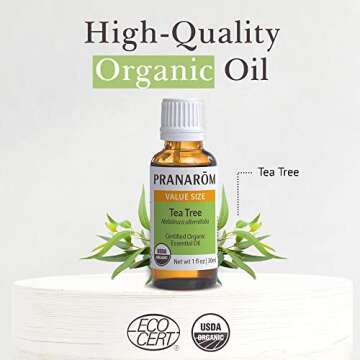 Pranarom Organic Tea Tree Essential Oil 30ml, Pure & Natural