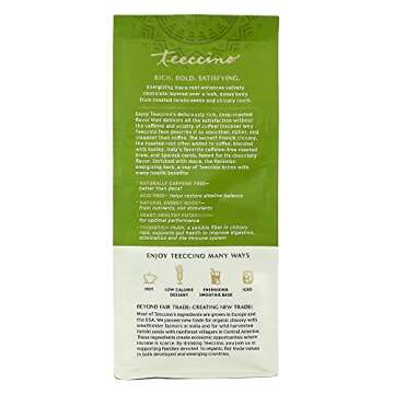 Teeccino Maca Chocolaté Chicory Coffee Alternative - Enjoy Caffeine-Free & Acid-Free Herbal Brew - ...