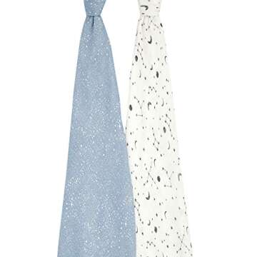 aden + anais Essentials Silky Soft Swaddle Baby Blanket, 100% Bamboo Viscose Muslin Blankets for Gir...