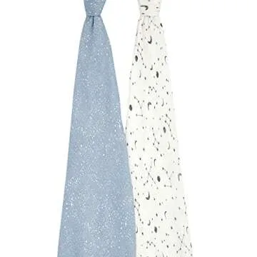 aden + anais Essentials Silky Soft Swaddle Baby Blanket, 100% Bamboo Viscose Muslin Blankets for Gir...