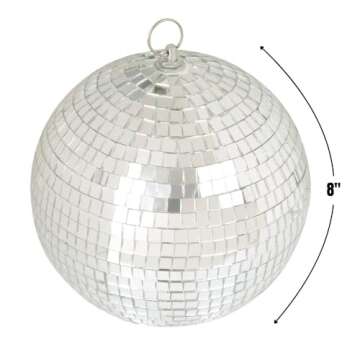 Rhode Island Novelty 8 Inch Mirror Ball - Ideal for Dance Parties
