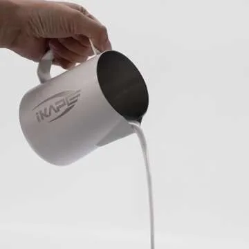 IKAPE 600ml Milk Frothing Pitcher - Perfect Latte Art Tool