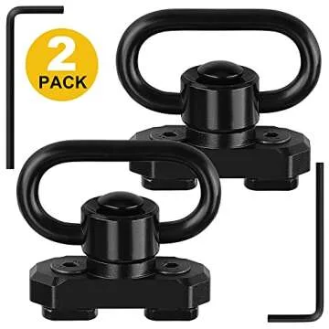 REERON 2 Point Sling & Mloc Sling Mount - Adjustable Extra Long Two Point Traditional Rifle Sling wi...