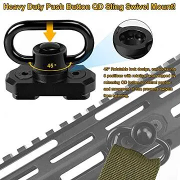REERON 2 Point Sling & Mloc Sling Mount for Firearm Accessories