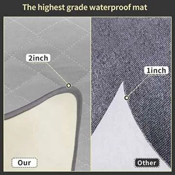 Washable Puppy Dog Pee Pad, 34" X52" Waterproof Whelping Training Pet Mat for Playpen, Crate, Potty, Floor, Bed, Sofa and Trunk, Reusable Pee Pads for Dogs, Cats, Bunny