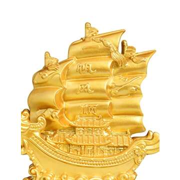 Sailing Ship Statue for Fortune & Prosperity - Feng Shui Decor