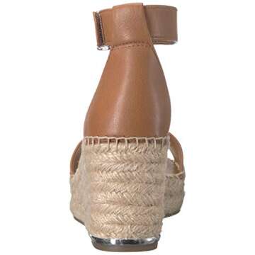 Franco Sarto Womens Clemens Jute Wrapped Espadrille Wedge Sandals Cognac Brown Leather 9.5M