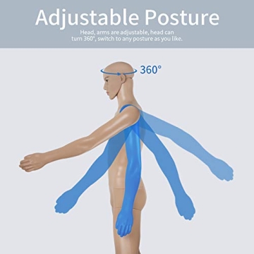 Realistic Male Mannequin Dress Form with Adjustable Features