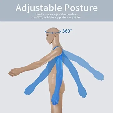 Realistic Male Mannequin Dress Form with Adjustable Features