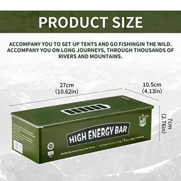 Emergency Food Ration Bars, Survival Food with Tin box, 20 Years Long Self Life Survival Tabs Supply for Outdoor Camping Emergency Snowstorm Earthquake Disaster Preparedness Kit, Original Flavor