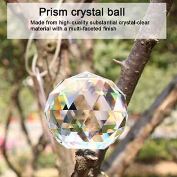 Clear Crystal Ball Prism Window Rainbow Maker Window Prisms Suncatcher for Feng Shui, (60mm /2.4inch...