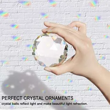 Clear Crystal Ball Prism Window Rainbow Maker Window Prisms Suncatcher for Feng Shui, (60mm /2.4inch)