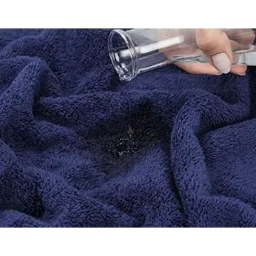 American Soft Linen Luxury 6 Piece Towel Set, 2 Bath Towels 2 Hand Towels 2 Washcloths, 100% Cotton Turkish Towels for Bathroom, Navy Blue Towel Sets