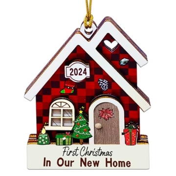 JUNQIU New Home Ornament 2024- Housewarming Gifts New Home, New House New Beginning, House Warming G...