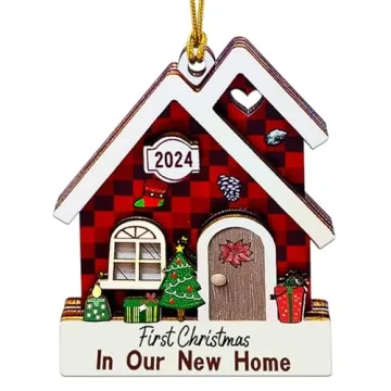 JUNQIU New Home Ornament 2024- Housewarming Gifts New Home, New House New Beginning, House Warming G...