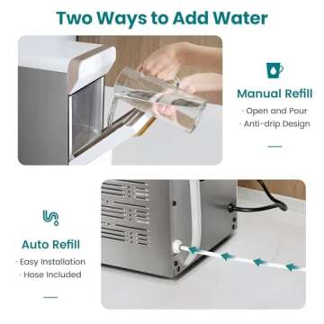 Gevi Nugget Ice Maker for Home - 38lbs Daily Production