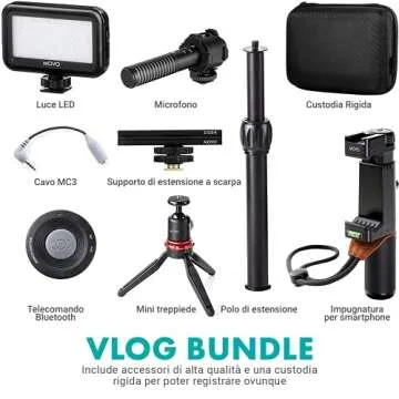 Movo V7+ Starter Kit for iPhone & Samsung Vlogging