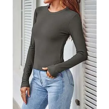 MEROKEETY Slim Fit Crop Shirt - Fashionable Y2K Tees for Women
