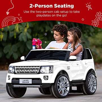 Best Choice Products 12V 3.7 MPH 2-Seater Licensed Land Rover Ride On Car Toy w/Parent Remote Contro...