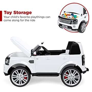 Best Choice Products 12V 3.7 MPH 2-Seater Licensed Land Rover Ride On Car Toy w/Parent Remote Control, MP3 Player - White