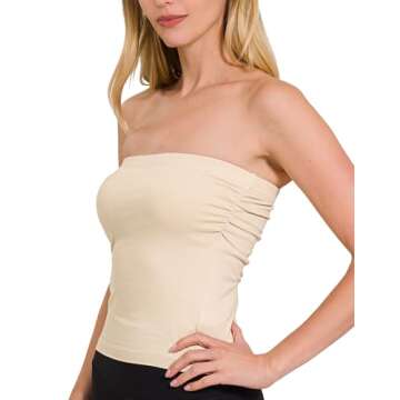 HATOPANTS Tube Crop Tops - Strapless Cotton Style