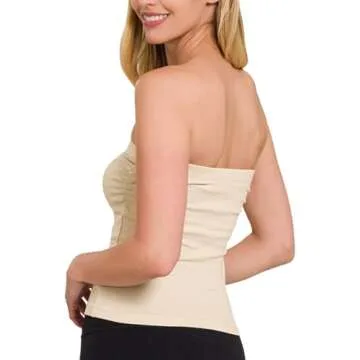 HATOPANTS Tube Crop Tops - Strapless Cotton Style