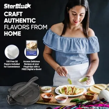 10 Inch Cast Iron Tortilla Press for Perfect Tortillas and More