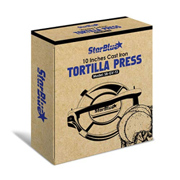 10 Inch Cast Iron Tortilla Press for Perfect Tortillas and More
