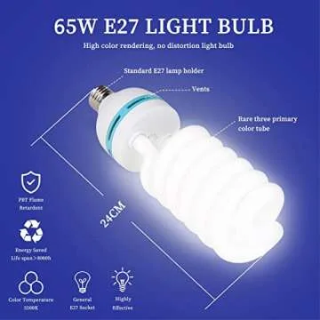 SH Photography Lighting Kit 4 x 65W 5500K LED Bulbs Green Screen 2.6x3M/8.5FTx10FT Backdrop Stand Softbox Umbrellas 5 in1 Reflector Accessories Continuous Light for Photo Video Studio Equipment