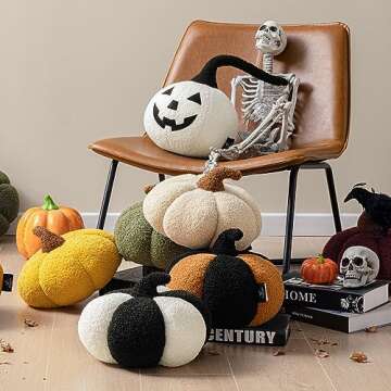 Pumpkin Shaped Throw Pillow Delightful Fall Design