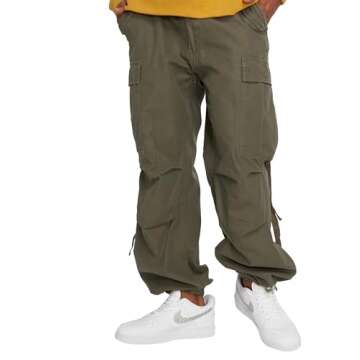Brandit Men's M-65 Vintage Trousers Olive Size M