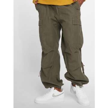 Brandit Men's M-65 Vintage Trousers Olive Size M