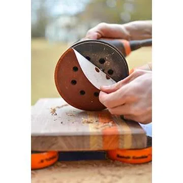Gator 5" Random Orbit Hook & Loop Red Resin Aluminum Oxide Sanding Discs, 8-Hole, 220 Grit, 50 Pack