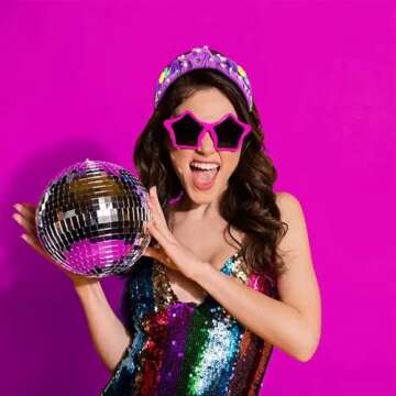 NVENF Mardi Gras Headbands for Women Crown Mask Headband Green Purple Yellow Rhinestone Jeweled Knotted Headband Mardi Gras Accessories Carnival Oufits Party Favors Gift (NOLA Purple)