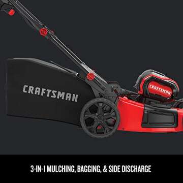CRAFTSMAN V60 3-in-1 Cordless Mower - Durable & Powerful