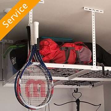 Professional Overhead Garage Storage Installation Service - Three 4x8 Units