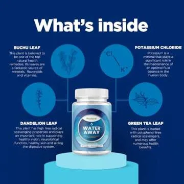 Water Retention Pills for Women & Men - Herbal Diuretic Supplements - Fluid Retention Supplement with Dandelion Leaf Extract & Green Tea for Bloating Relief - Pills for Leg & Feet Swelling - 60 Count