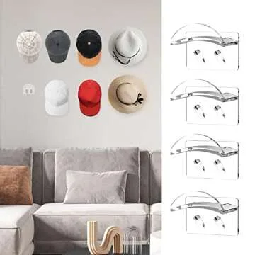 Heynew Adhesive Hat Hooks - Organize Hats Stylishly