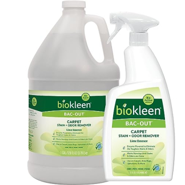 Biokleen Bac-Out Stain Remover for Carpet, Clothes - 32 Ounce and Gallon Refill - Enzymatic, for Pet...