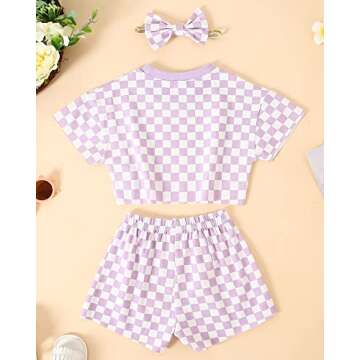 WESIDOM Toddler Girl Clothes Baby Girls Outfits 6M-5T Summer Floral Print Shirt+Shorts+Headband 3pcs Baby Clothing