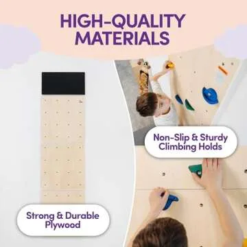 ComfyBumpy Rock Climbing Wall for Kids | Climbing Wall Set for Indoor Playground and Play Gym - Kids Climbing Toys Indoor Playset for Girls and Boys Playroom