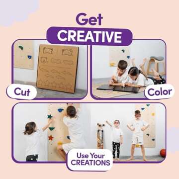 ComfyBumpy Rock Climbing Wall for Kids | Climbing Wall Set for Indoor Playground and Play Gym - Kids Climbing Toys Indoor Playset for Girls and Boys Playroom