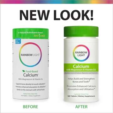 Rainbow Light Calcium With Magnesium and Vitamin D3 Tablets, Dietary Supplement Provides Bone Health...