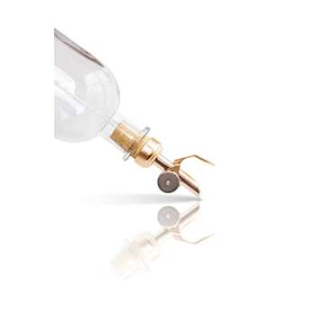 Rail19 Small Clear Glass Mouthwash Dispenser with Metal Pour Spout | Cooking Oil and Vinegar Dispens...