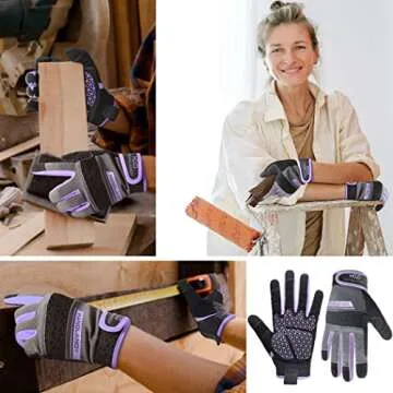 HANDLANDY Women Touchscreen Work Gloves - Breathable & Comfortable